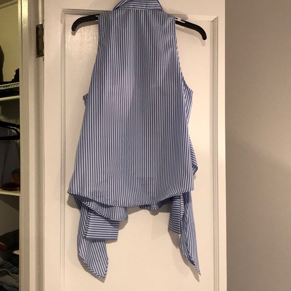 Renamed striped button down tie top - Picture 3 of 4
